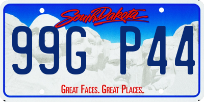 SD license plate 99GP44
