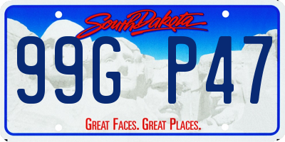 SD license plate 99GP47