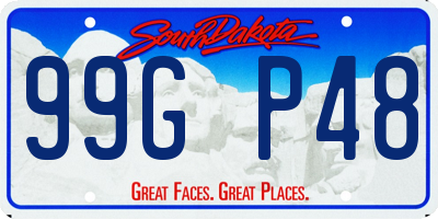 SD license plate 99GP48