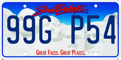 SD license plate 99GP54