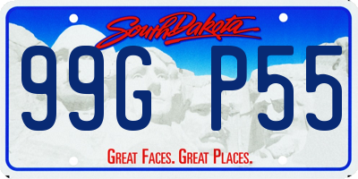 SD license plate 99GP55