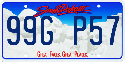 SD license plate 99GP57