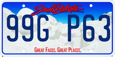 SD license plate 99GP63