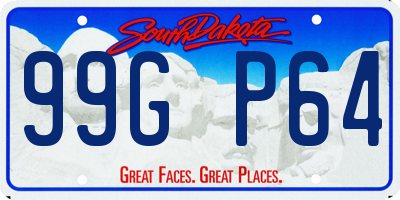 SD license plate 99GP64