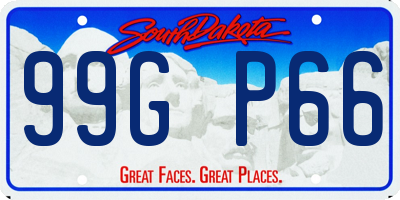 SD license plate 99GP66