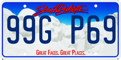 SD license plate 99GP69