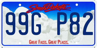SD license plate 99GP82