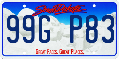 SD license plate 99GP83