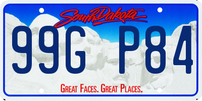 SD license plate 99GP84