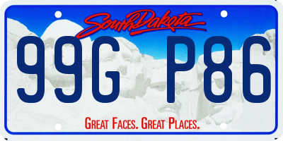 SD license plate 99GP86