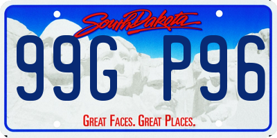 SD license plate 99GP96