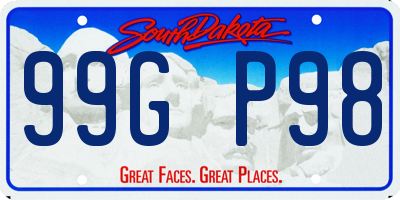 SD license plate 99GP98