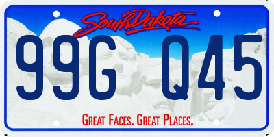 SD license plate 99GQ45