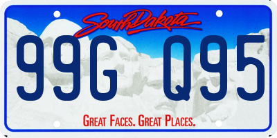 SD license plate 99GQ95