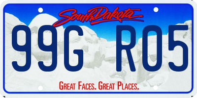 SD license plate 99GR05