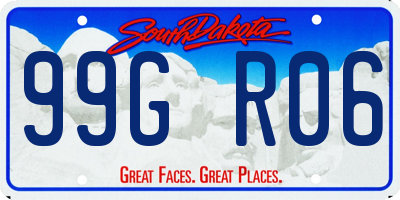 SD license plate 99GR06