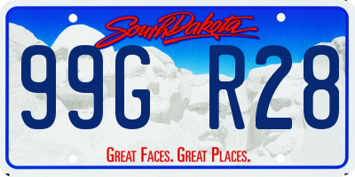 SD license plate 99GR28