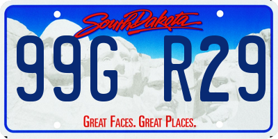 SD license plate 99GR29
