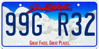 SD license plate 99GR32