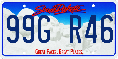SD license plate 99GR46