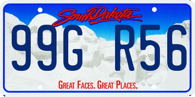 SD license plate 99GR56