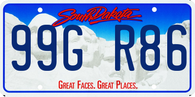 SD license plate 99GR86