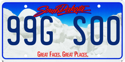 SD license plate 99GS00
