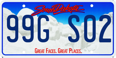 SD license plate 99GS02