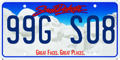SD license plate 99GS08