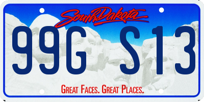 SD license plate 99GS13