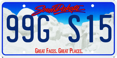 SD license plate 99GS15
