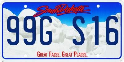 SD license plate 99GS16