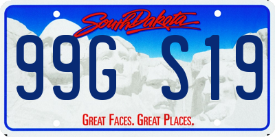 SD license plate 99GS19