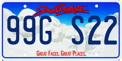 SD license plate 99GS22