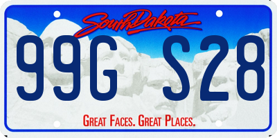 SD license plate 99GS28