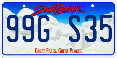 SD license plate 99GS35