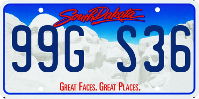 SD license plate 99GS36