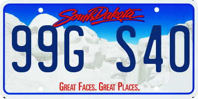 SD license plate 99GS40