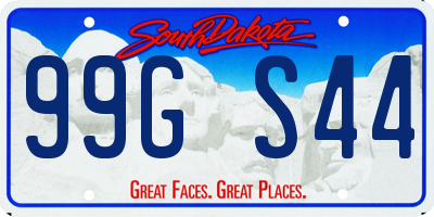 SD license plate 99GS44