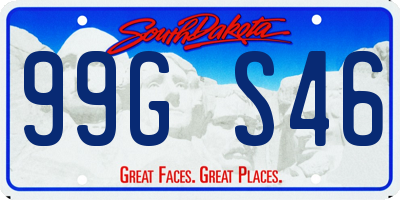 SD license plate 99GS46