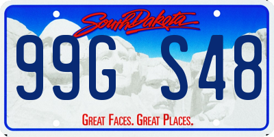SD license plate 99GS48