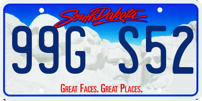 SD license plate 99GS52