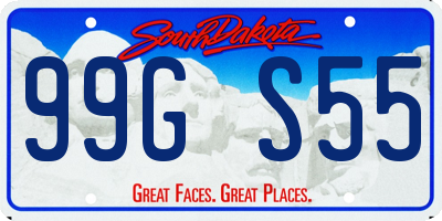 SD license plate 99GS55