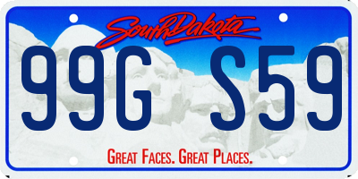 SD license plate 99GS59