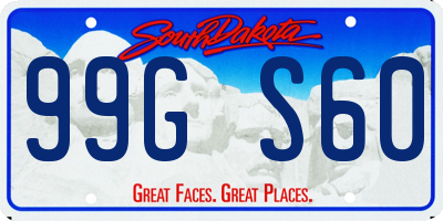 SD license plate 99GS60