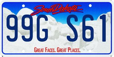 SD license plate 99GS61