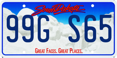 SD license plate 99GS65