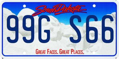 SD license plate 99GS66