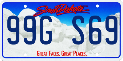 SD license plate 99GS69