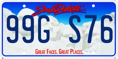 SD license plate 99GS76